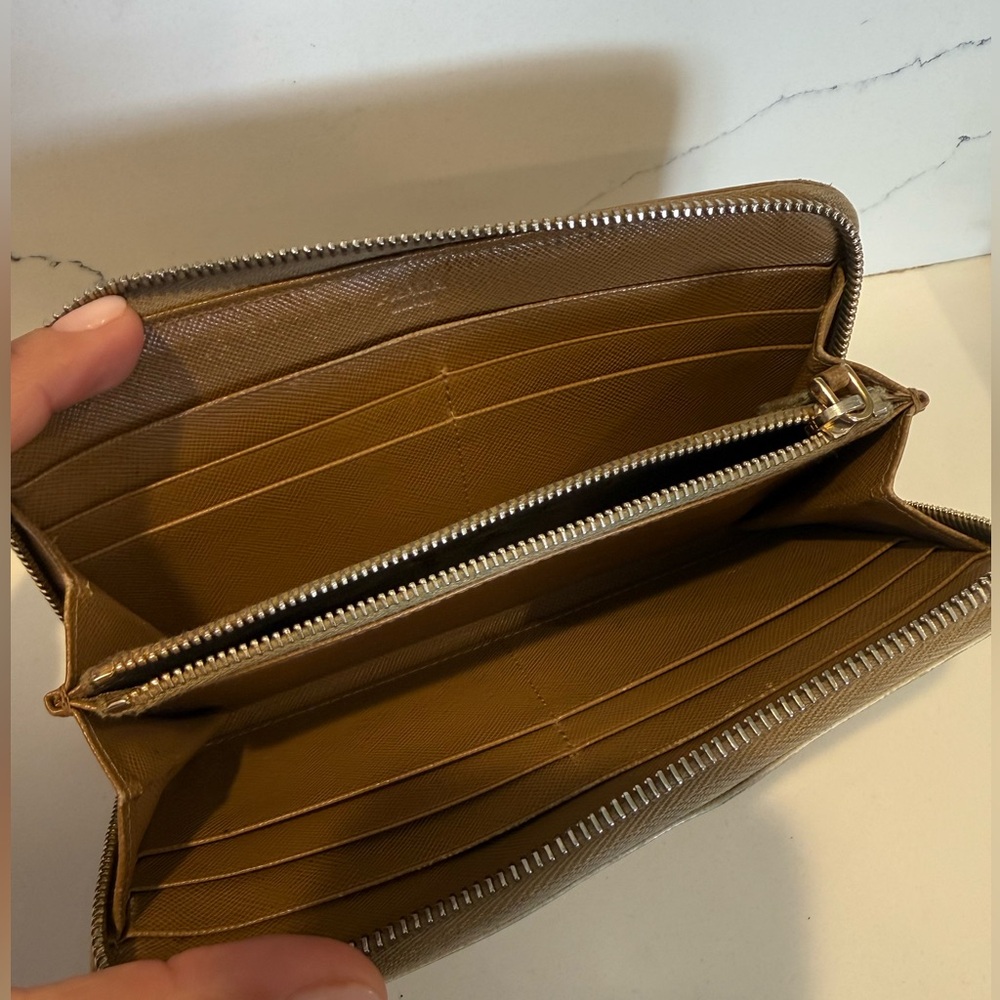 Used Prada Saffiano Leather Zip-Around Long Color Block Wallet - Picture 5 of 16